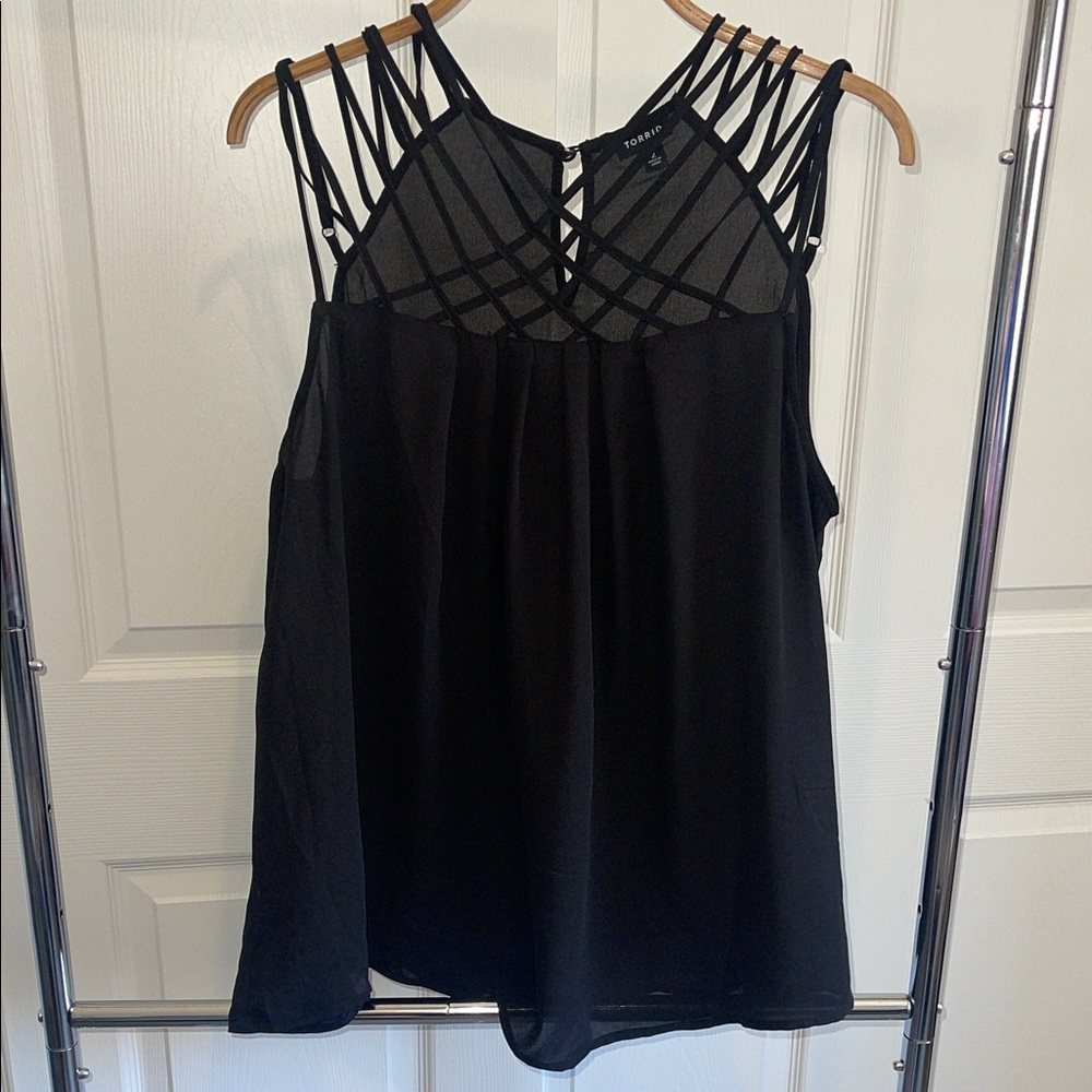 Torrid Black Strappy Tank Top